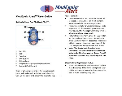 MedEquip Alert User Guide